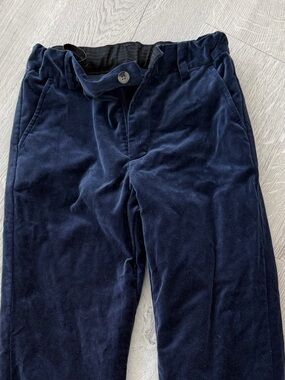 Janie and Jack Navy Velvet Dress Pants